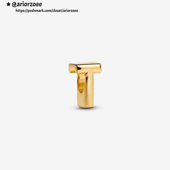 Pandora Letter T Alphabet Mini Charm|Pendant - Picture 1 of 2